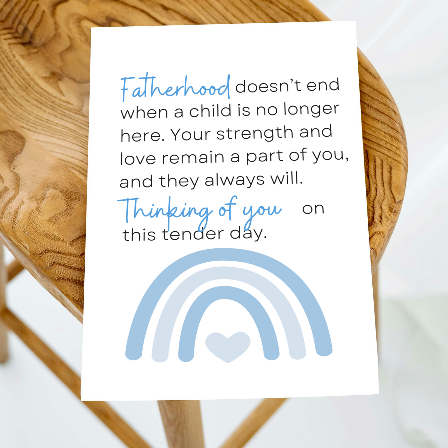 Fatherhood doesn't end when a child is no longer here.