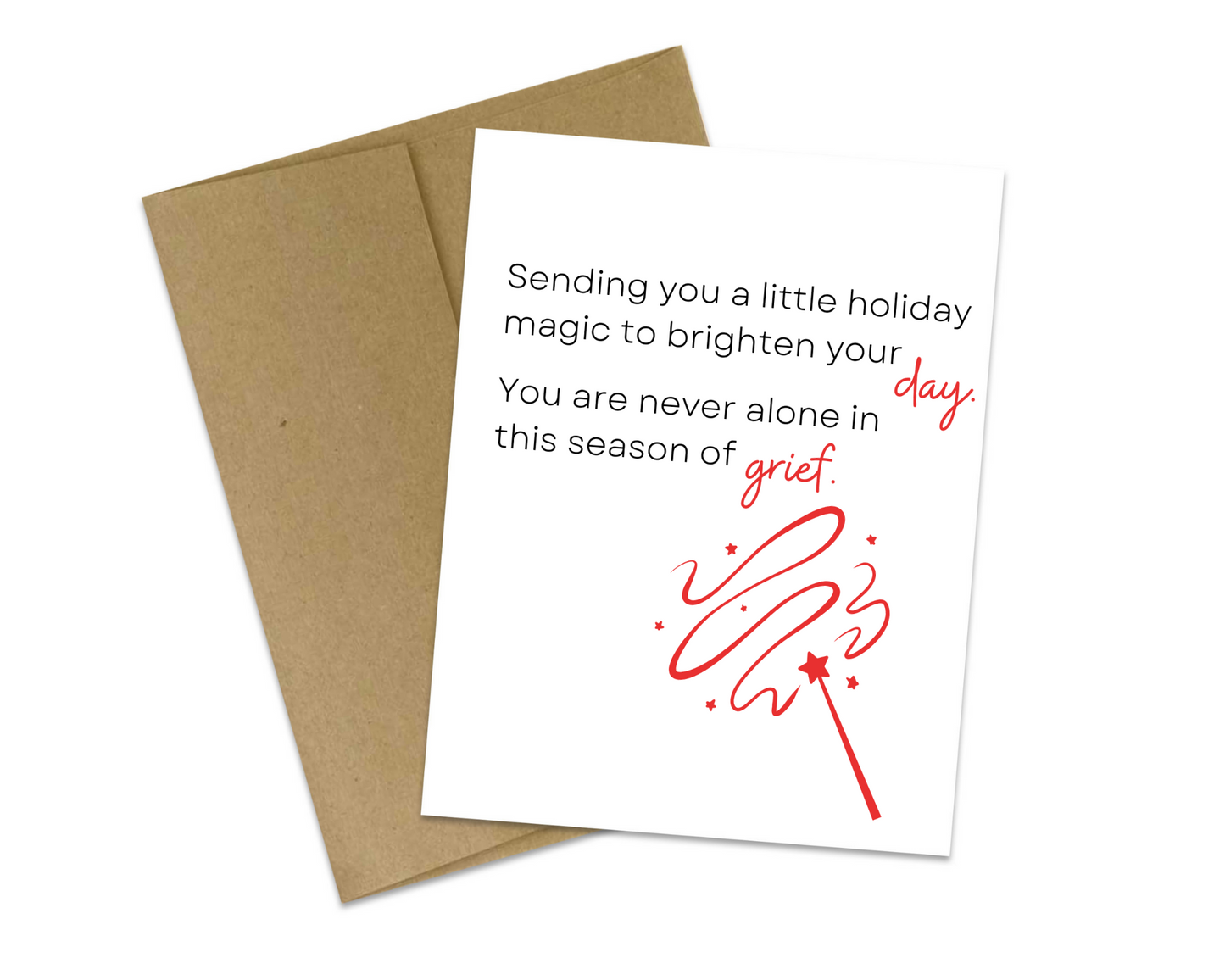 Sending you a little holiday magic to brighten your day. You are never alone in this season of grief.