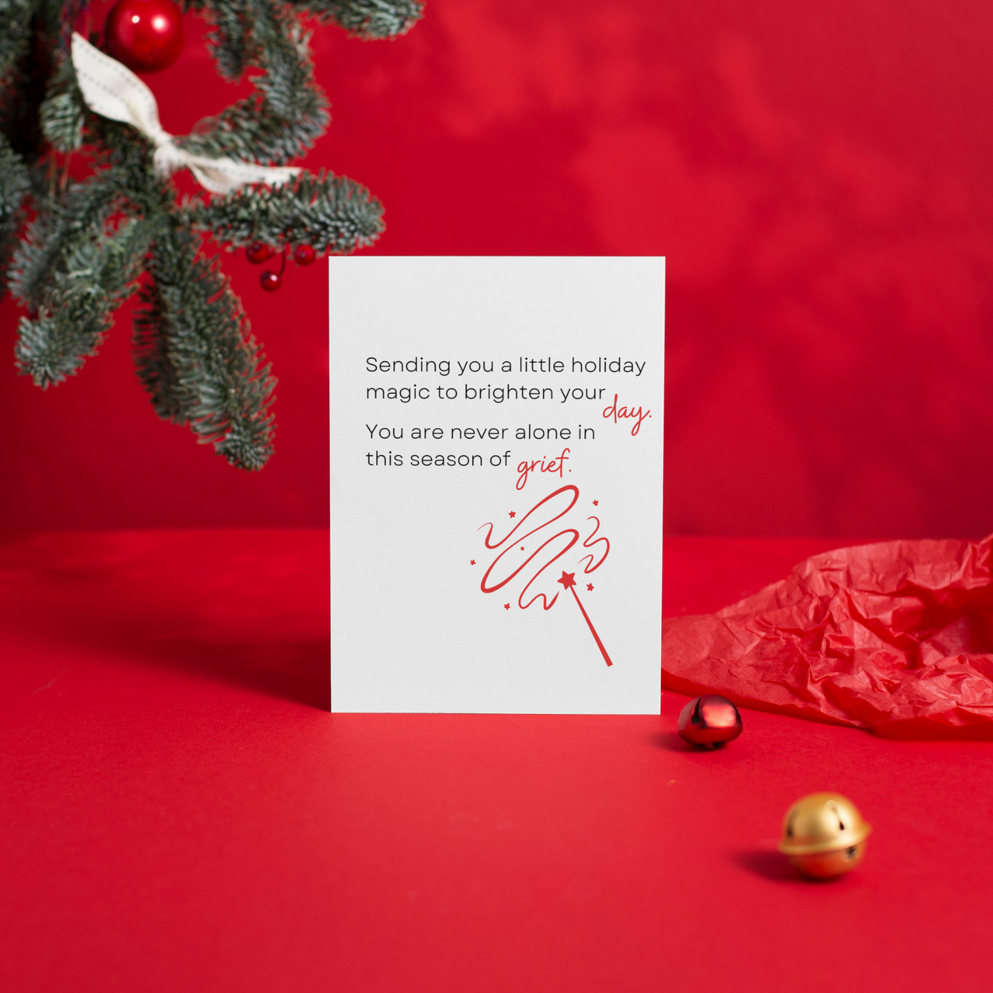 Sending you a little holiday magic to brighten your day. You are never alone in this season of grief.