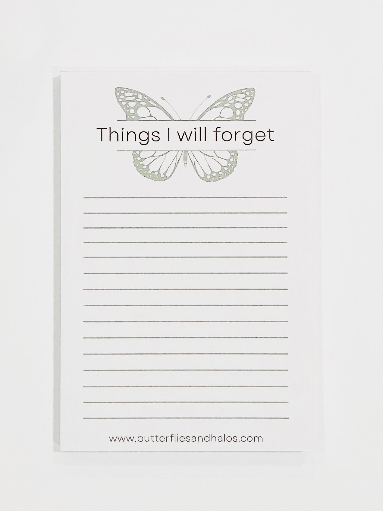 Notepad - "Things I will forget"