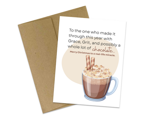 Uplifting Christmas Card – Holiday Grace & Grit Greeting