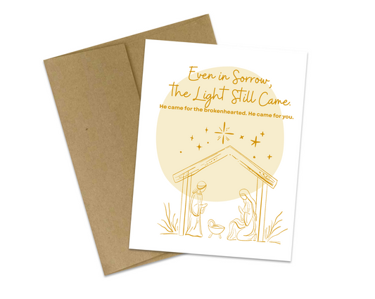 Faith-Based Sympathy Card – Christmas Comfort & Encouragement