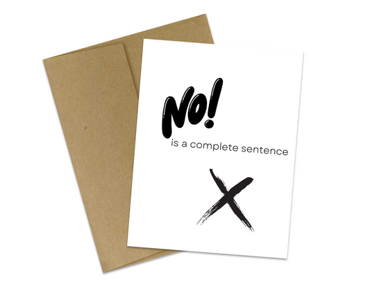NO is a complete sentence