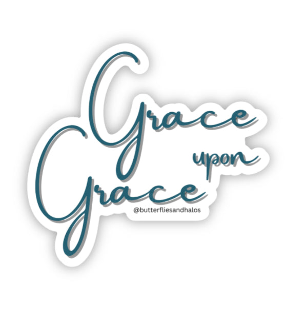 Grace upon Grace vinyl sticker