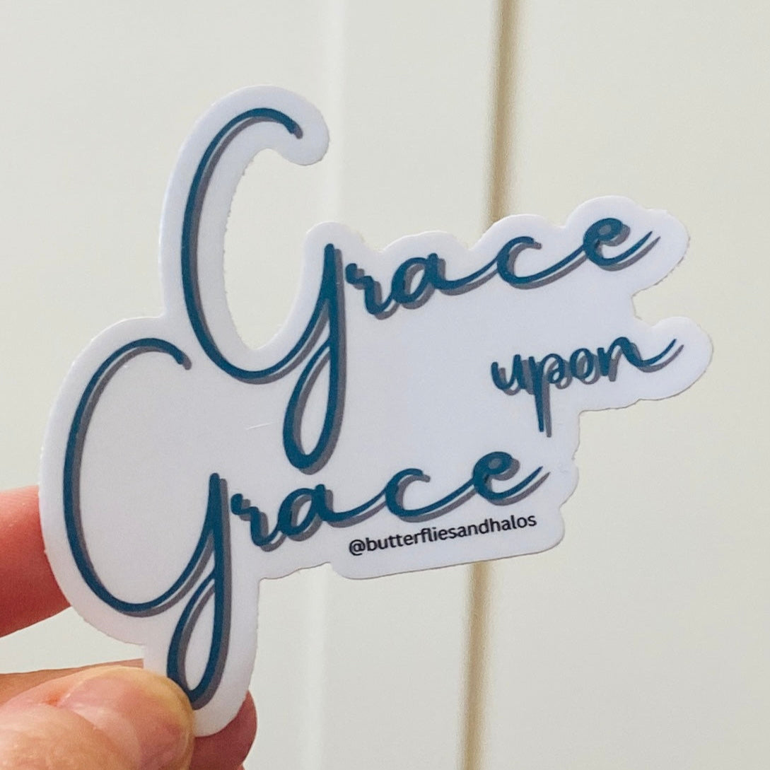 Grace upon Grace vinyl sticker