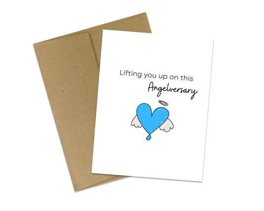 Lifting you up on this Angelversary - Death anniversary card