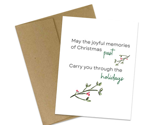May the joyful memories of Christmas past, carry you through the holiday