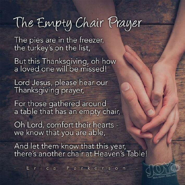 Thanksgiving grief and that empty chair