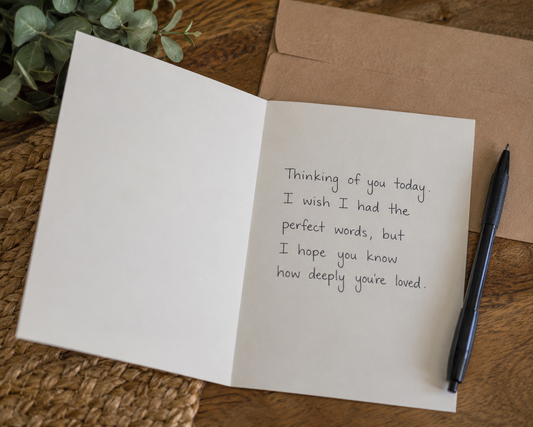The Blank Space That Matters Most: Why Our Grief Cards Are Left Blank Inside