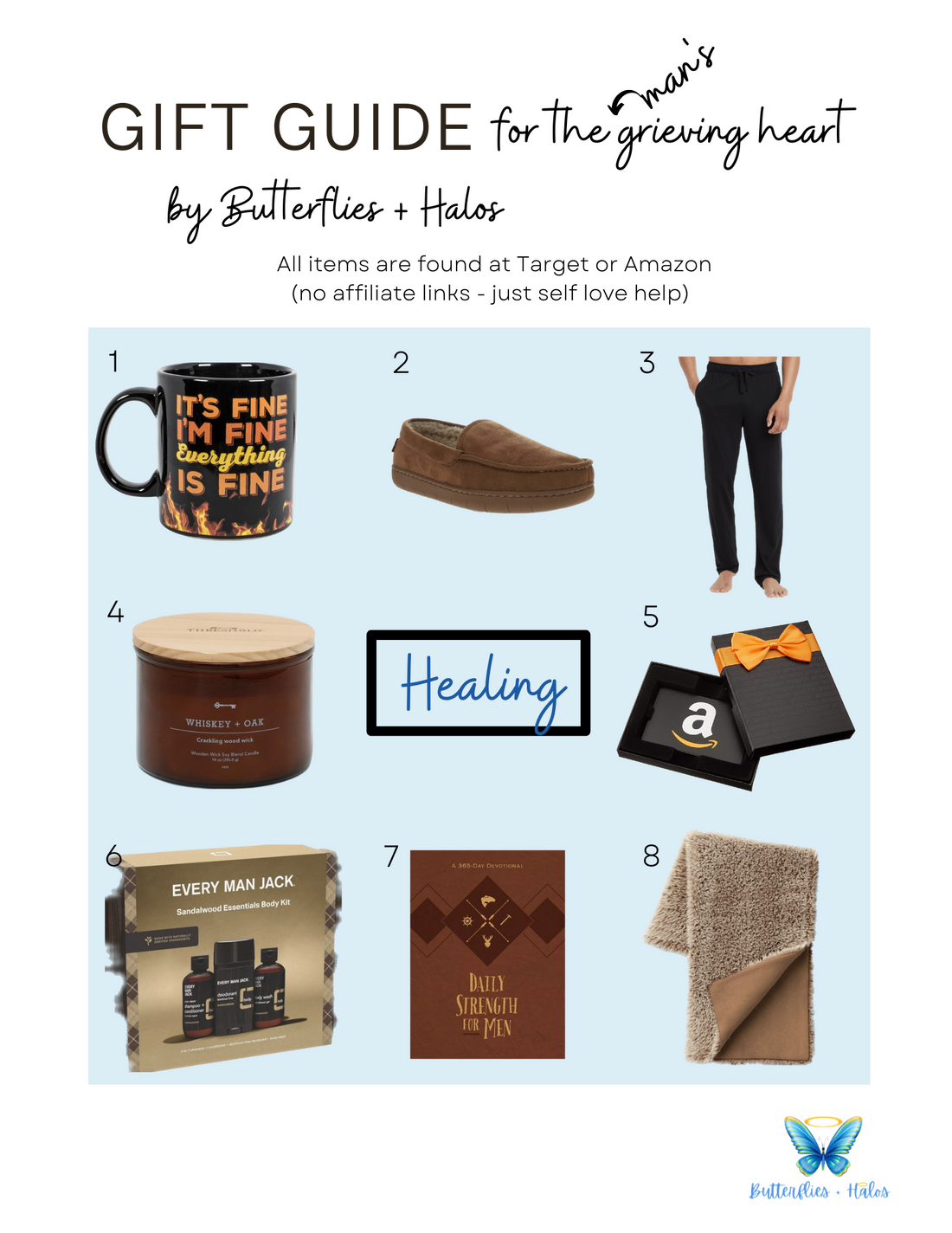 Gift guide for the "man's" grieving heart