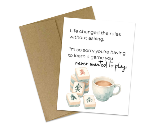 Life Changed the Rules Mahjong Grief Card