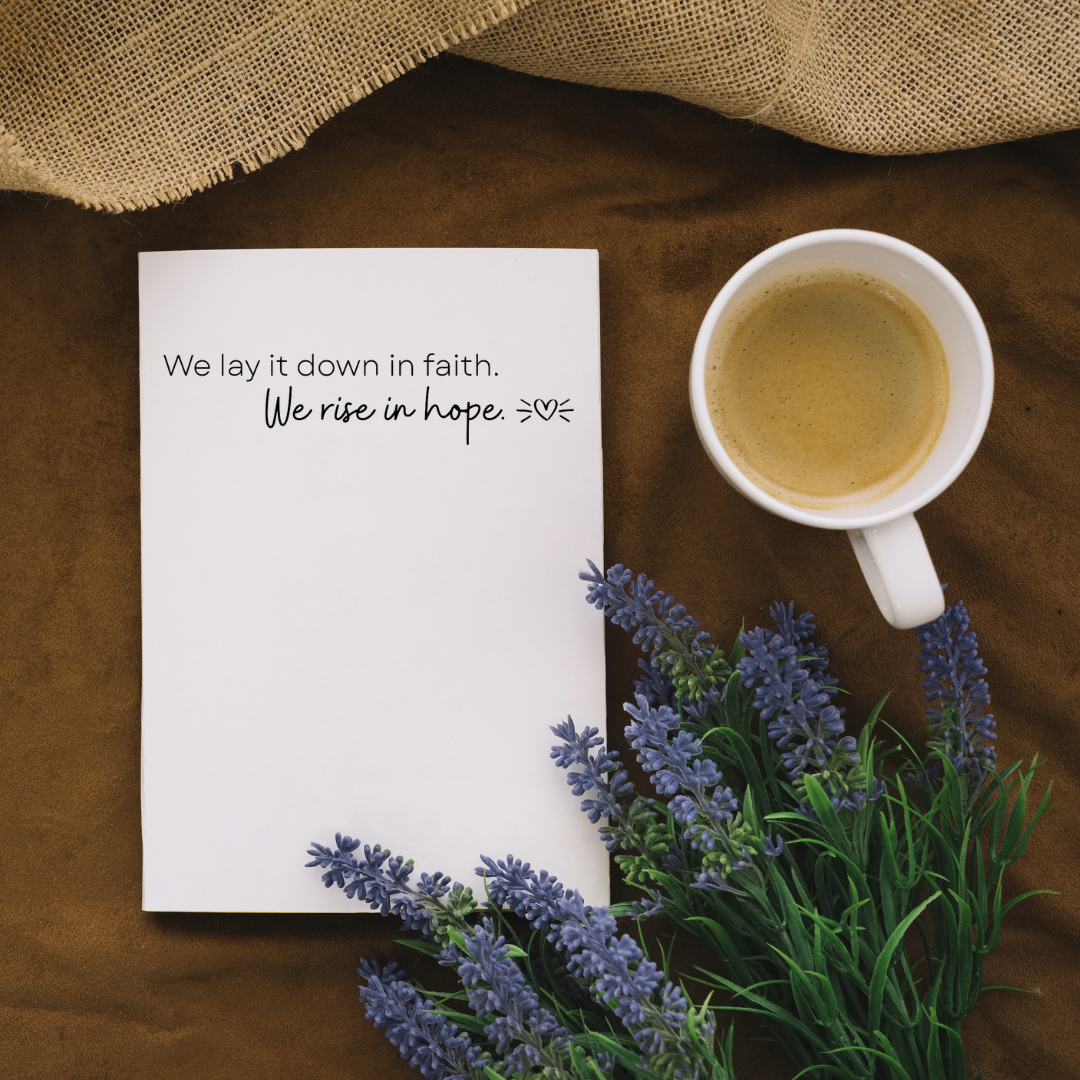 Christian Sympathy Card | We Lay It Down in Faith, We Rise in Hope