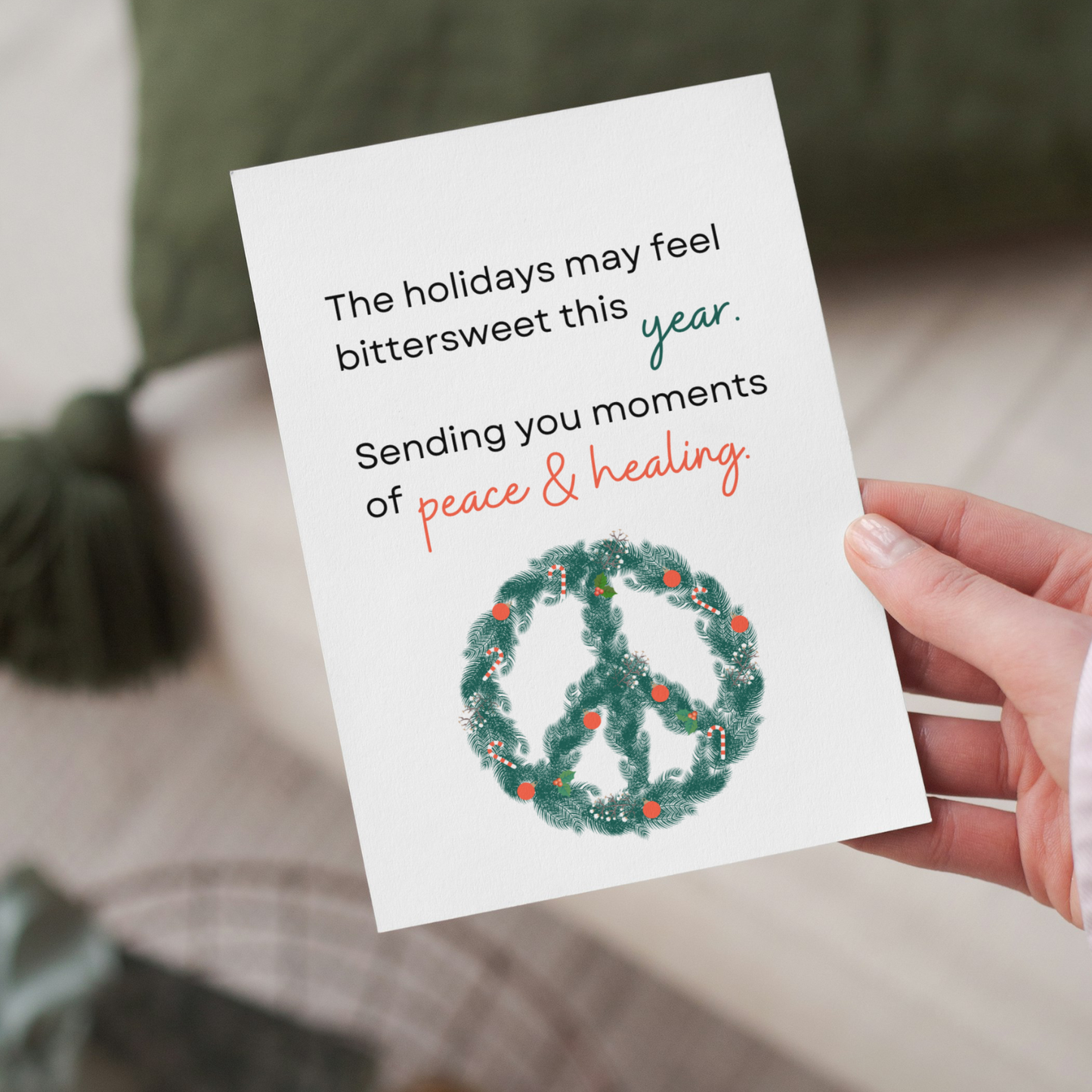 The holiday may feel bittersweet this year. Sending you moments of peace & healing