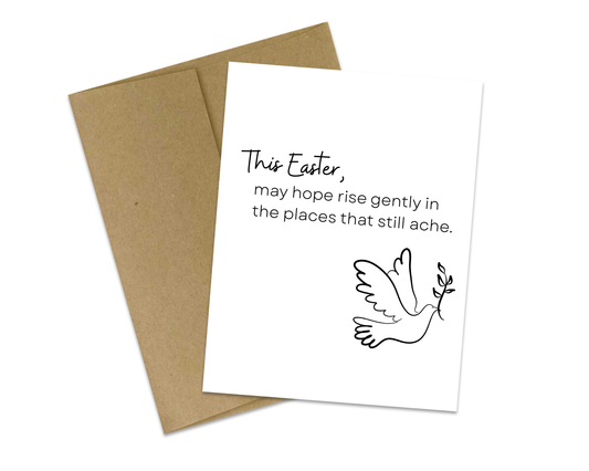 Easter Sympathy Card – “May Hope Rise Gently” | Faith-Based Easter Card for Someone Grieving