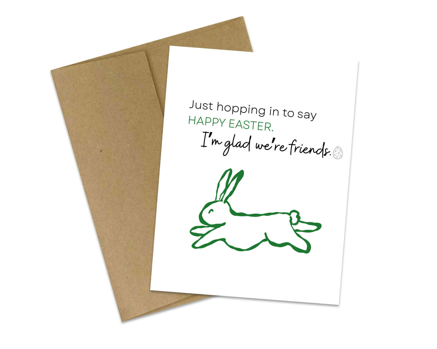Happy Easter Card – Just Hopping In to Say Happy Easter | Easter Card for Friends
