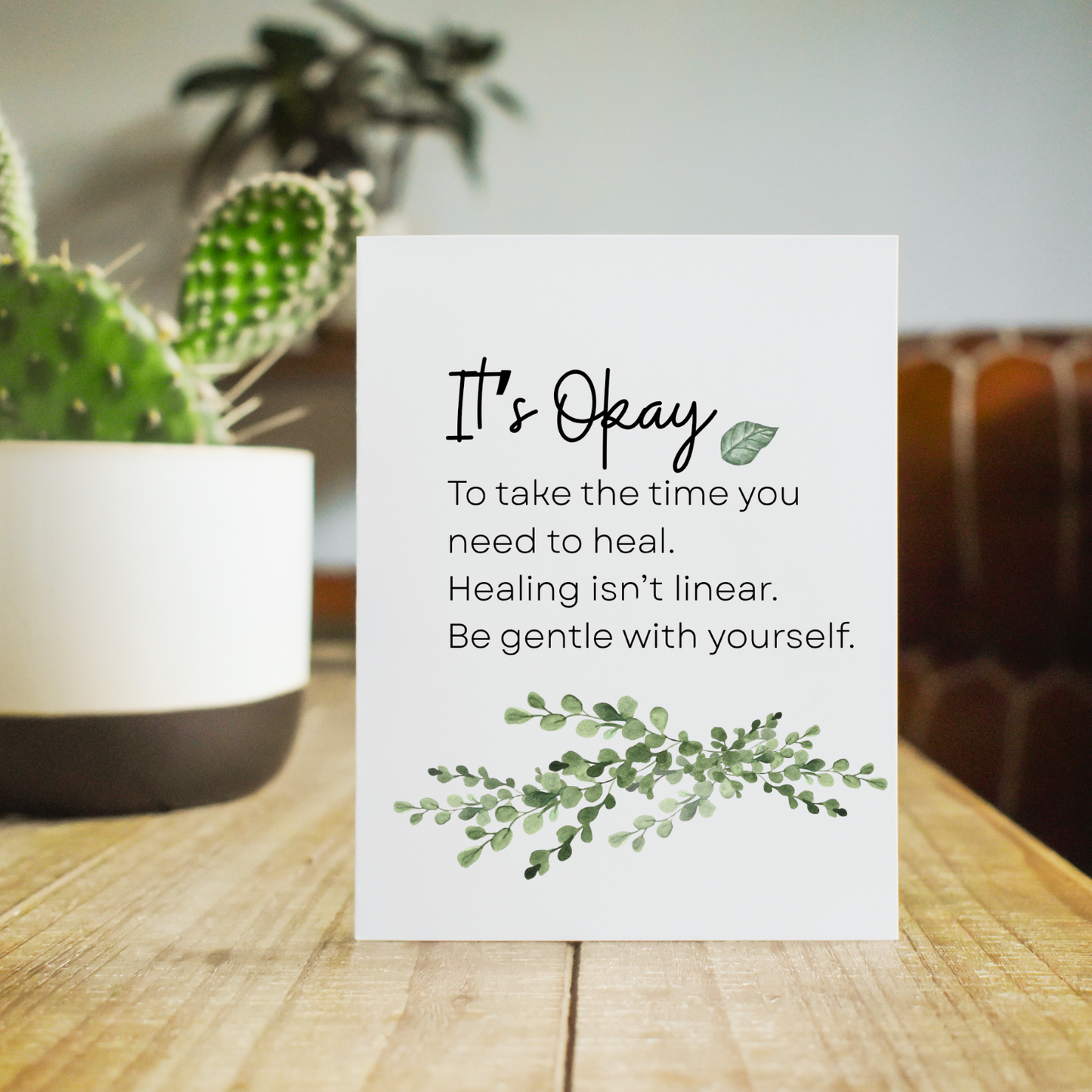 Be Gentle With Yourself Encouragement Card