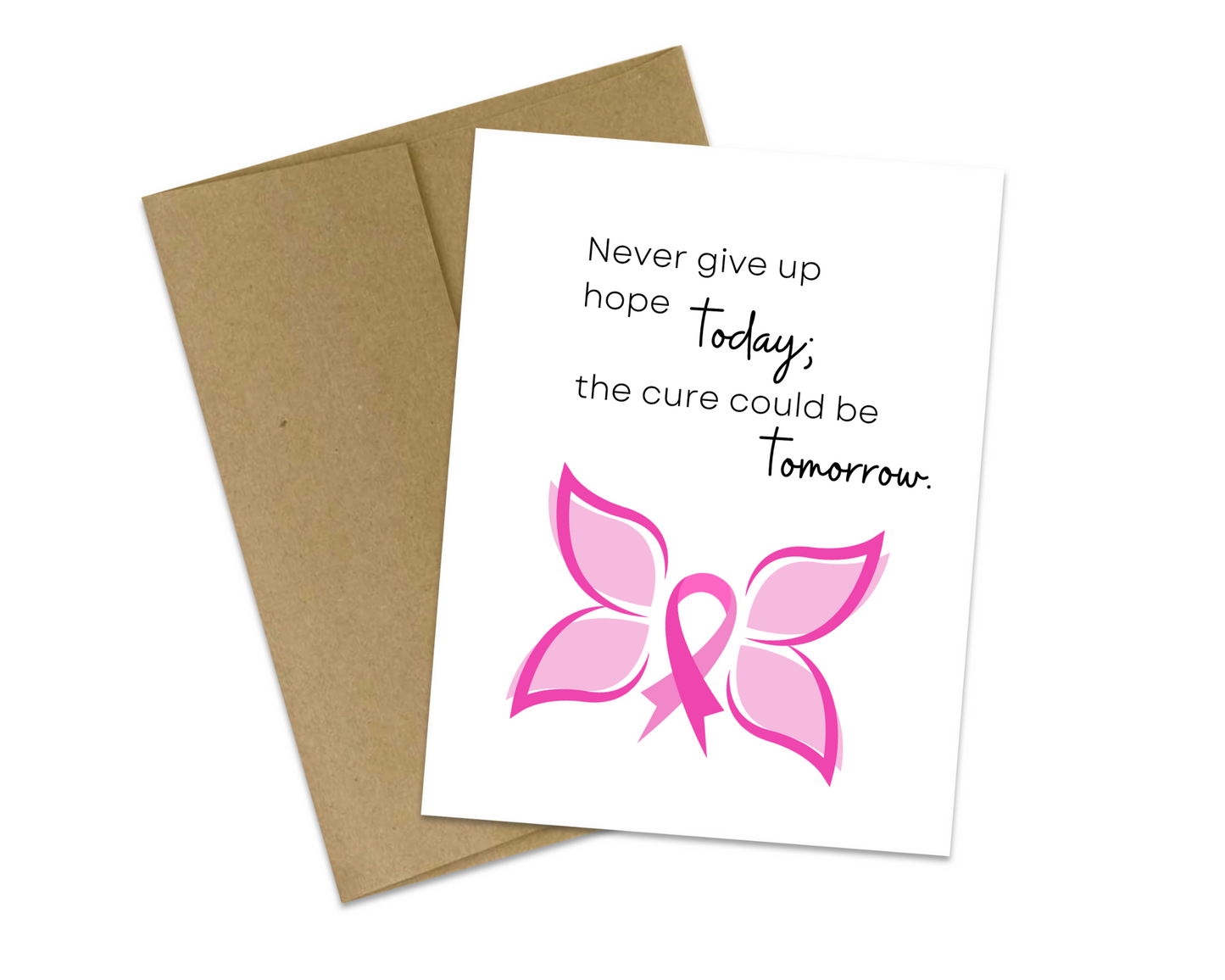 Never give up hope today; the cure could be tomorrow - Customizable Card