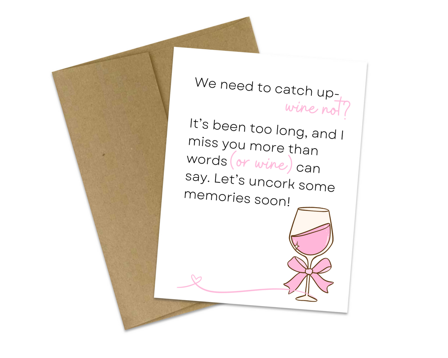 We need to catch up-wine not?