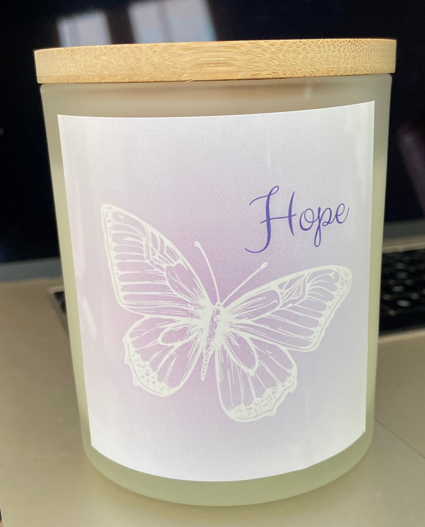 "HOPE" candle