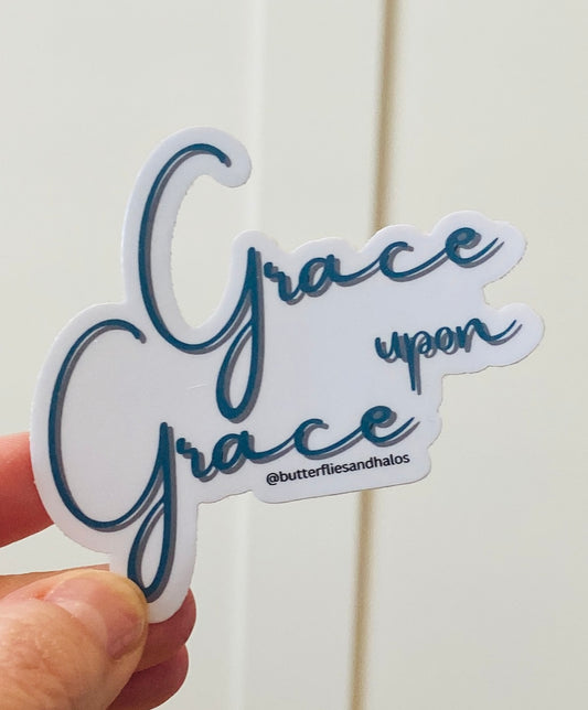 Grace upon Grace vinyl sticker