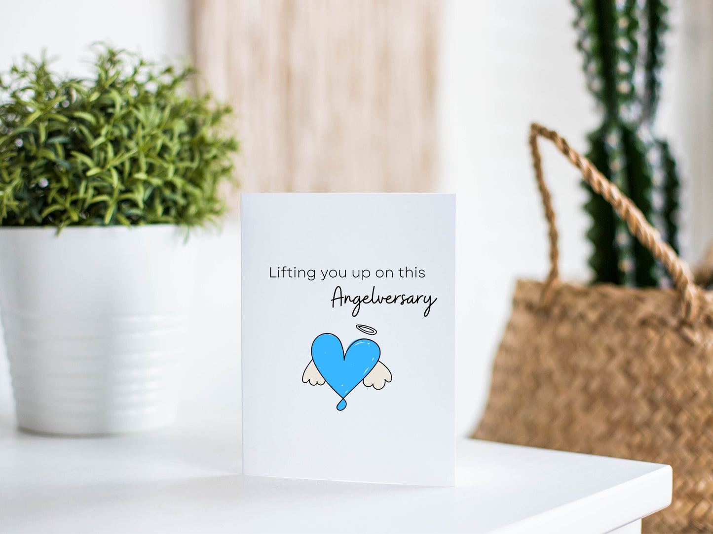 Lifting you up on this Angelversary - Death anniversary card