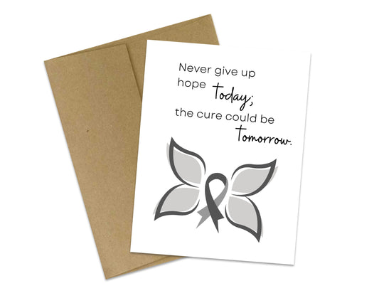 Never give up hope today; the cure could be tomorrow - Customizable Card